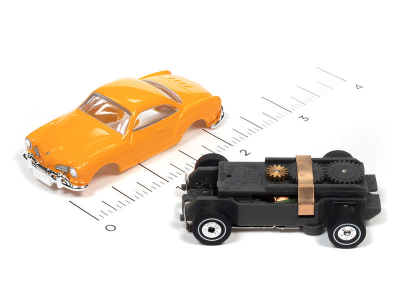 Auto World Thunderjet SC367 -2 R34 1963 KARMANN GHIA (ORANGE) HO Scale Slot Car