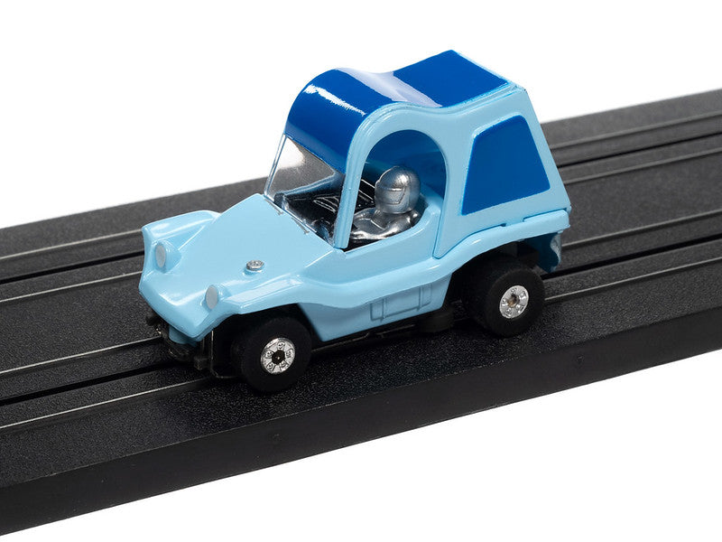 Auto World Thunderjet SC367 -6 R34 SAND VAN (BLUE) HO Scale Slot Car