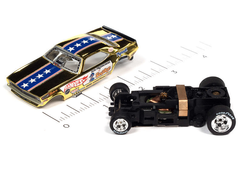 Auto World 4Gear SC369 -1 R26 DON "THE SNAKE" PRUDHOMME 1970 CUDA FUNNY CAR HO Scale Slot Car