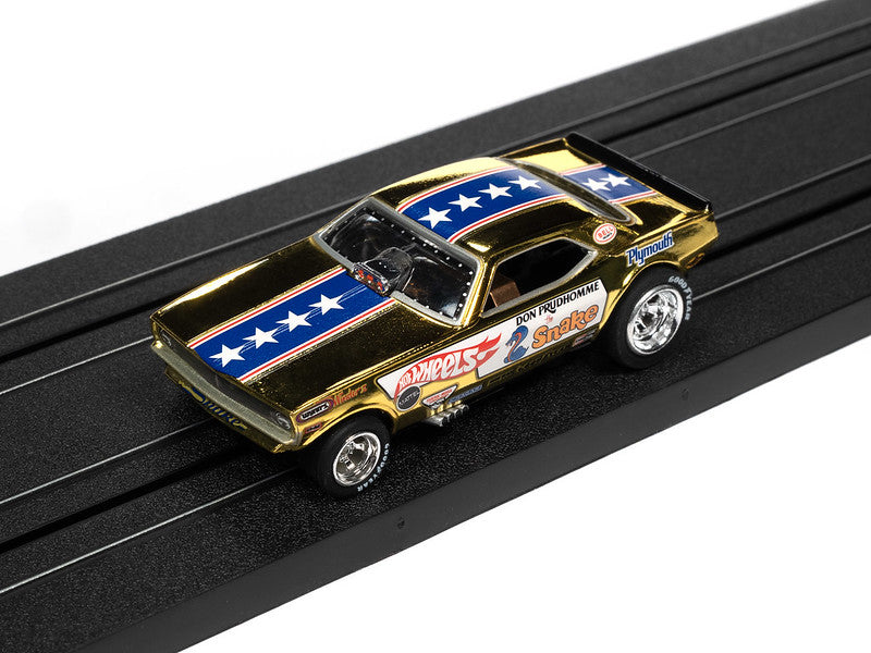 Auto World 4Gear SC369 -1 R26 DON "THE SNAKE" PRUDHOMME 1970 CUDA FUNNY CAR HO Scale Slot Car