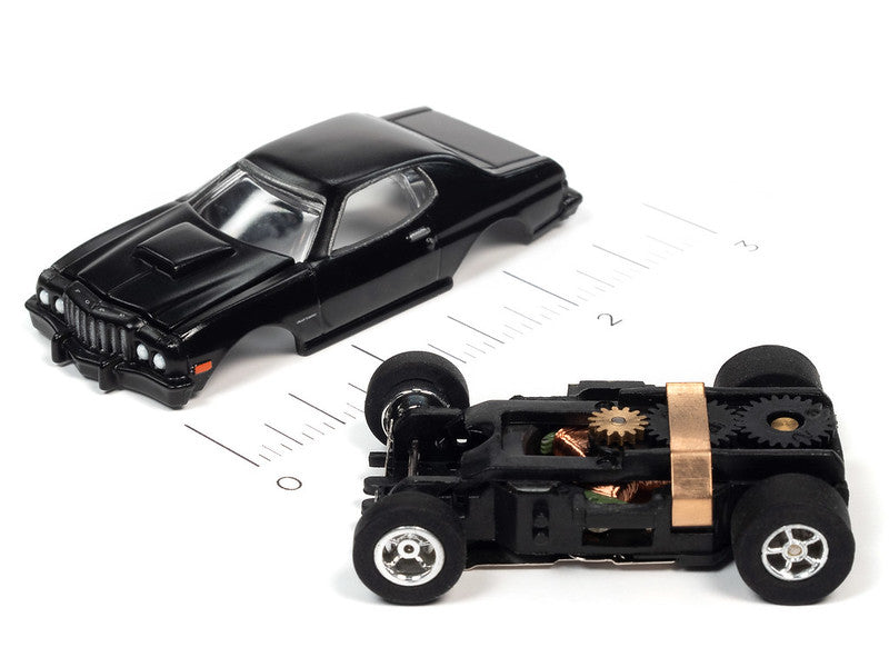 Auto World Xtraction SC368 R34 1976 FORD TORINO (BLACK) HO Scale Slot Car