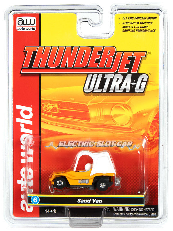 Auto World Thunderjet SC367 -6 R34 SAND VAN (YELLOW) HO Scale Slot Car