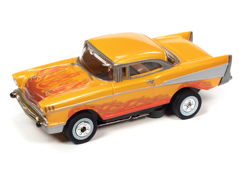 Auto World Thunderjet SC379 -2A 2022 R2 CARS N COFFEE 1957 CHEVROLET BEL AIR (ORANGE) HO SCALE SLOT CAR