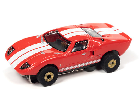 Auto World Thunderjet SC379 -4B 2022 R2 CARS N COFFEE 1966 FORD GT40 (RED) HO SCALE SLOT CAR