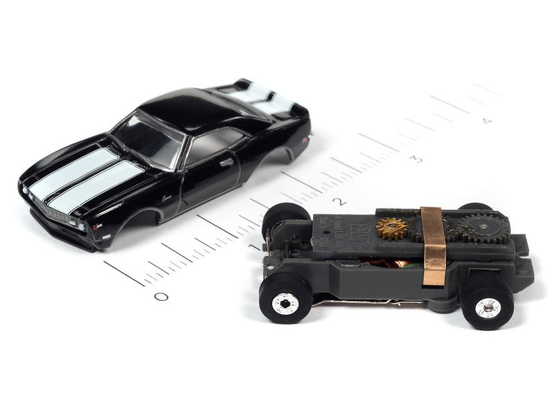 Auto World Thunderjet SC379 -5A 2022 R2 CARS N COFFEE 1968 CHEVROLET CAMARO Z28 (BLACK) HO SCALE SLOT CAR