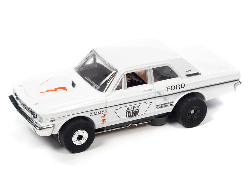 Auto World Thunderjet SC379 -6B 2022 R2 CARS N COFFEE 1964 FORD THUNDERBOLT (WHITE) HO SCALE SLOT CAR