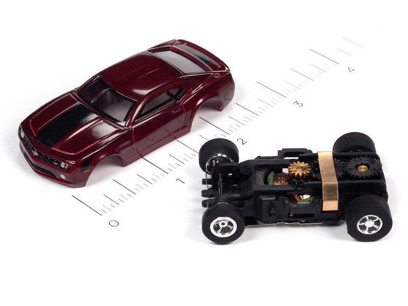 Auto World Xtraction SC384 R4 2010 CHEVROLET CAMARO (GARNET RED) HO Scale Slot Car