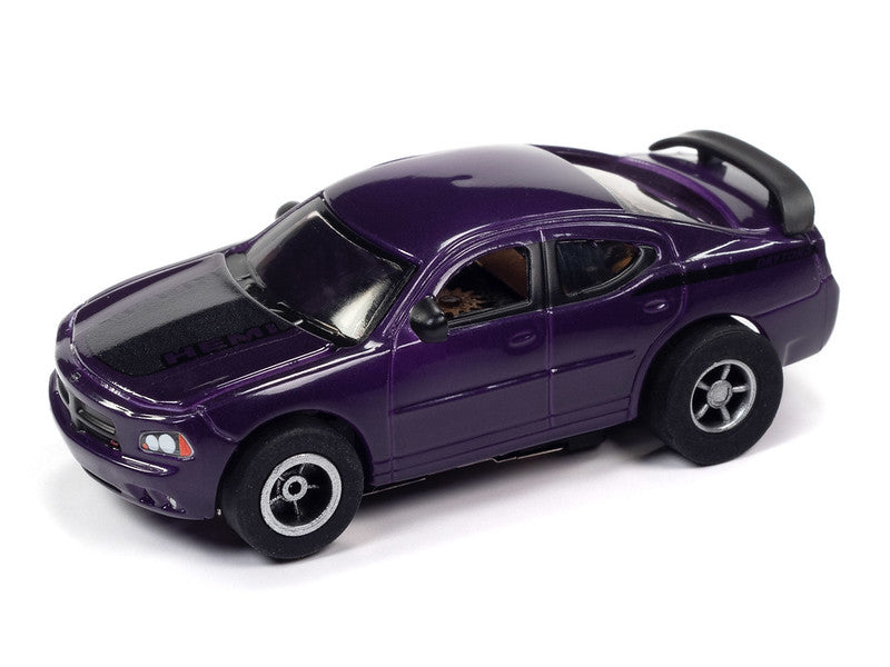 Auto World Xtraction SC384 R4 2007 DODGE CHARGER SRT8 (PLUM CRAZY PURPLE) HO Scale Slot Car