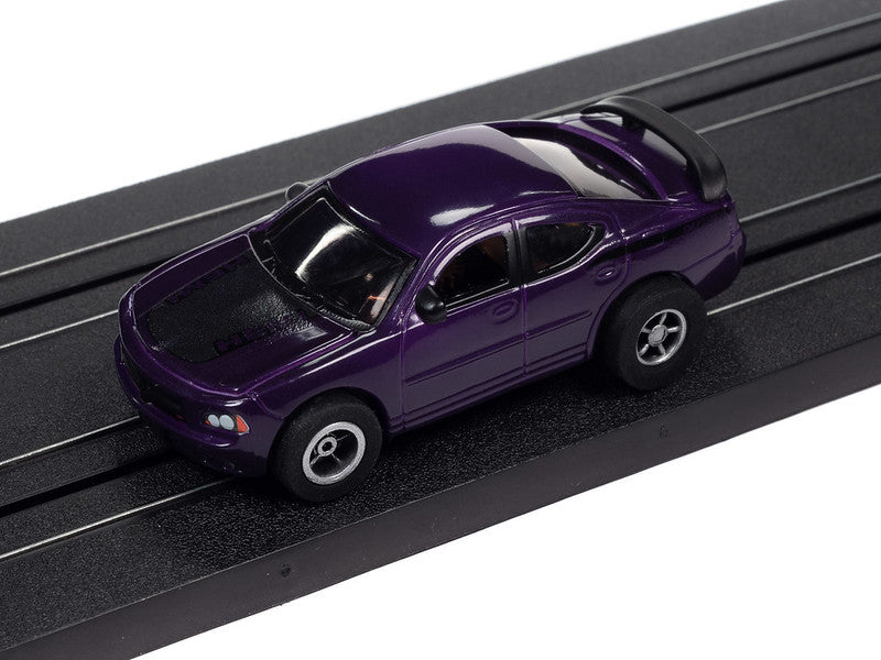 Auto World Xtraction SC384 R4 2007 DODGE CHARGER SRT8 (PLUM CRAZY PURPLE) HO Scale Slot Car