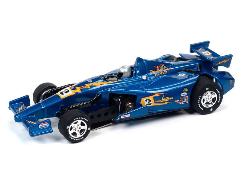 Auto World Super III SC383 R1 2014 INDY CAR (JL SPECIAL BLUE #2) HO Scale Slot Car