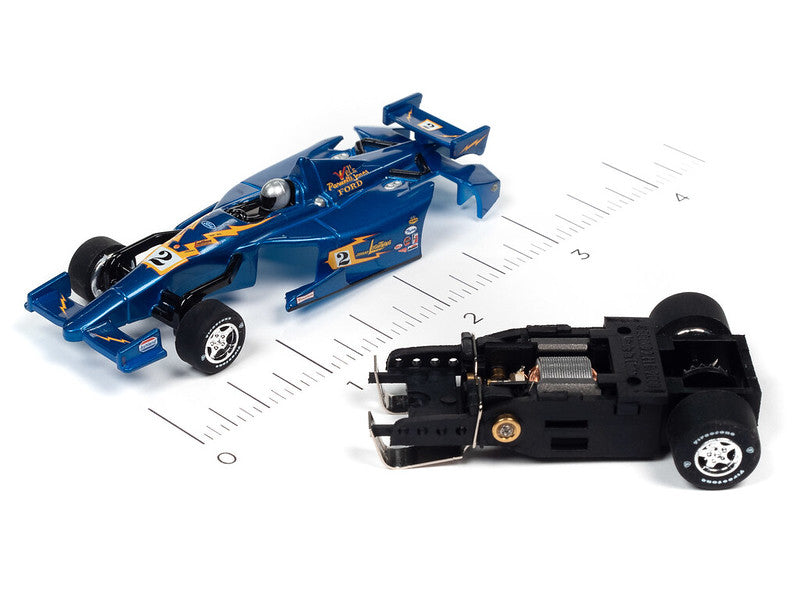 Auto World Super III SC383 R1 2014 INDY CAR (JL SPECIAL BLUE #2) HO Scale Slot Car