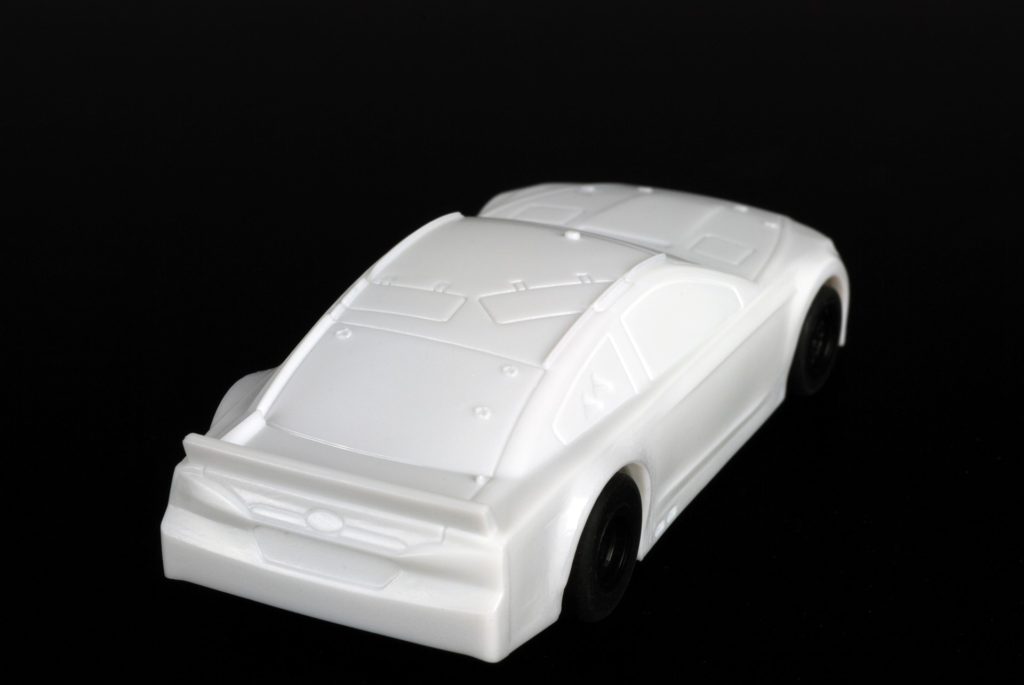 AFX Mega G+ 21025 Ford Fusion Stocker – White Paintable - HO Scale Slot Car