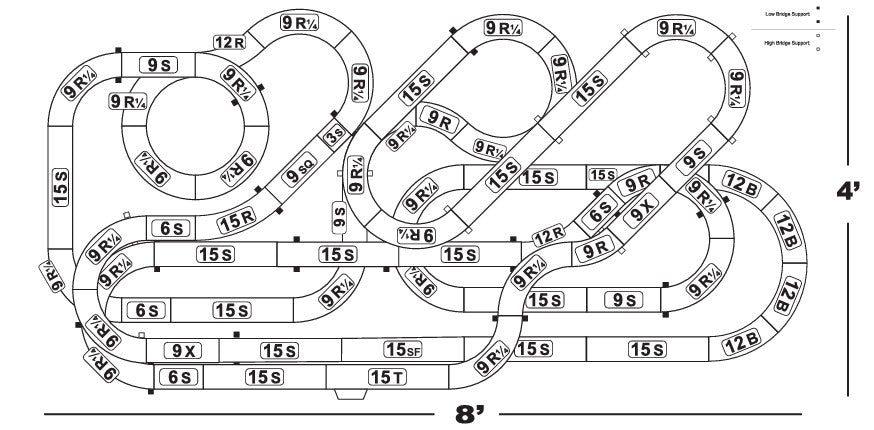 AFX Race Set 22020 Mega G+ Giant Raceway 62.5' Slot Car Race Set