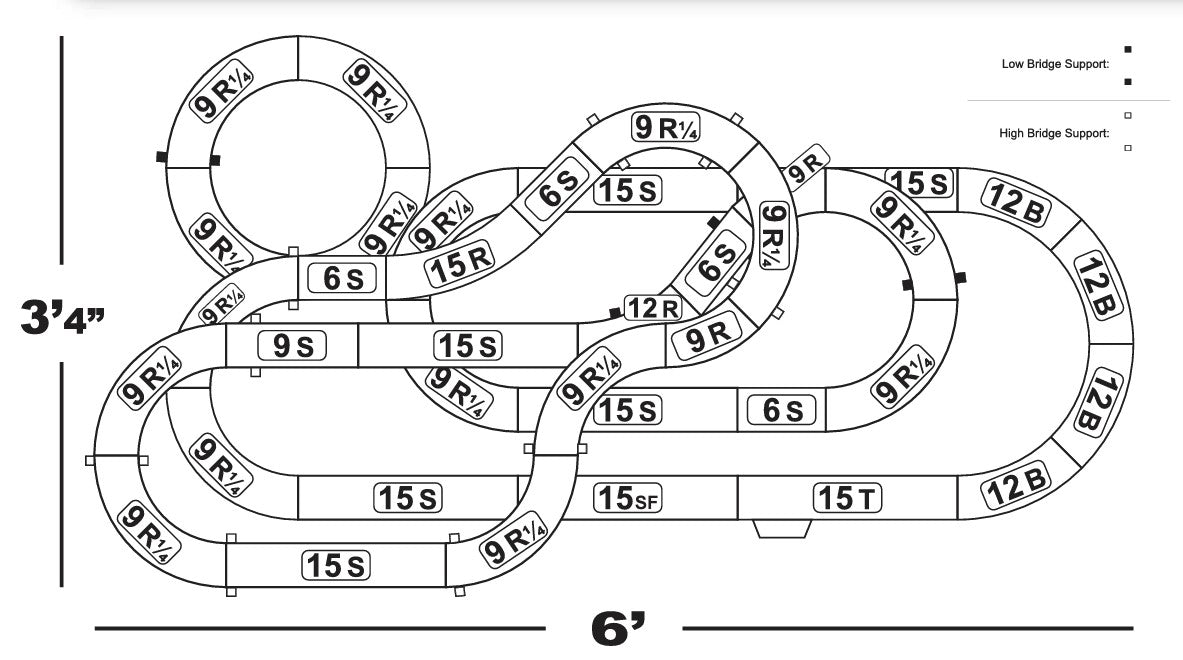 AFX 22020 Mega G Giant Raceway 62.5 Slot Car Race Set Turn One Hobbies