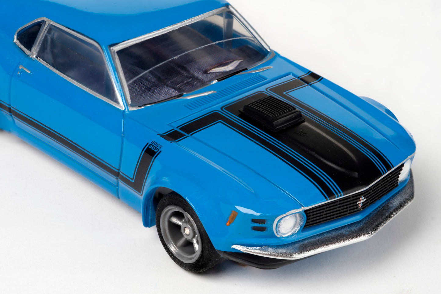 AFX Mega G+ 22026  Mustang Boss 302 – Blue - Collector Series Clear - HO Scale Slot Car