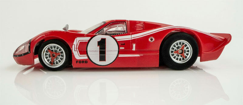 AFX Mega G+ 22042 Ford GT40 Mk IV No.1 Red with Clear Windows HO Scale Slot Car