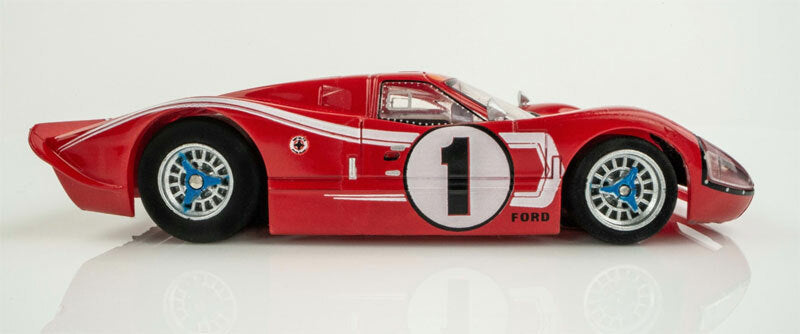 AFX Mega G+ 22042 Ford GT40 Mk IV No.1 Red with Clear Windows HO Scale Slot Car