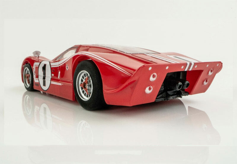 AFX Mega G+ 22042 Ford GT40 Mk IV No.1 Red with Clear Windows HO Scale Slot Car