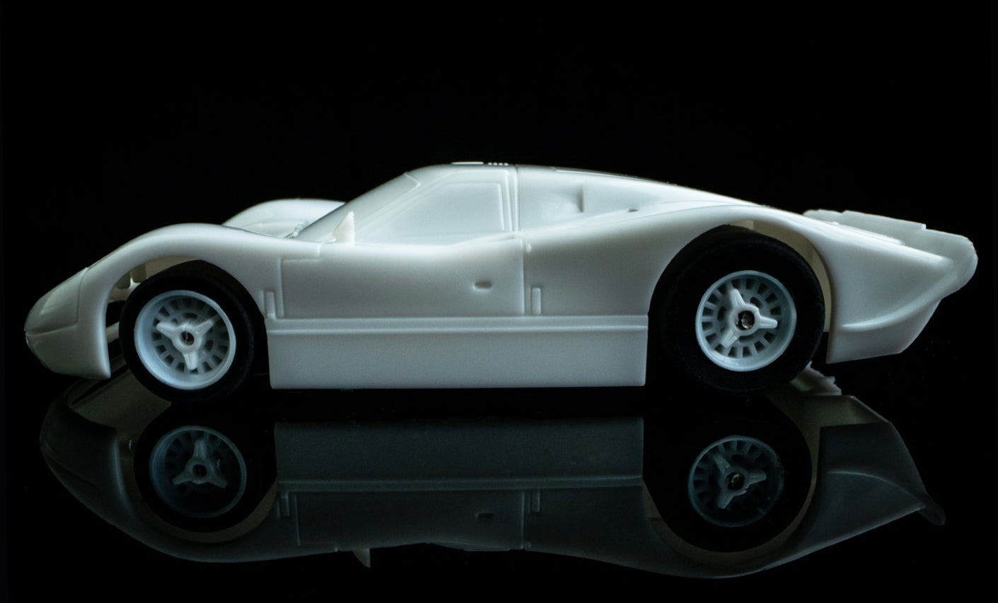 AFX Mega G+ 22070 Ford GT40 MK IV – White Paintable - HO Scale Slot Car