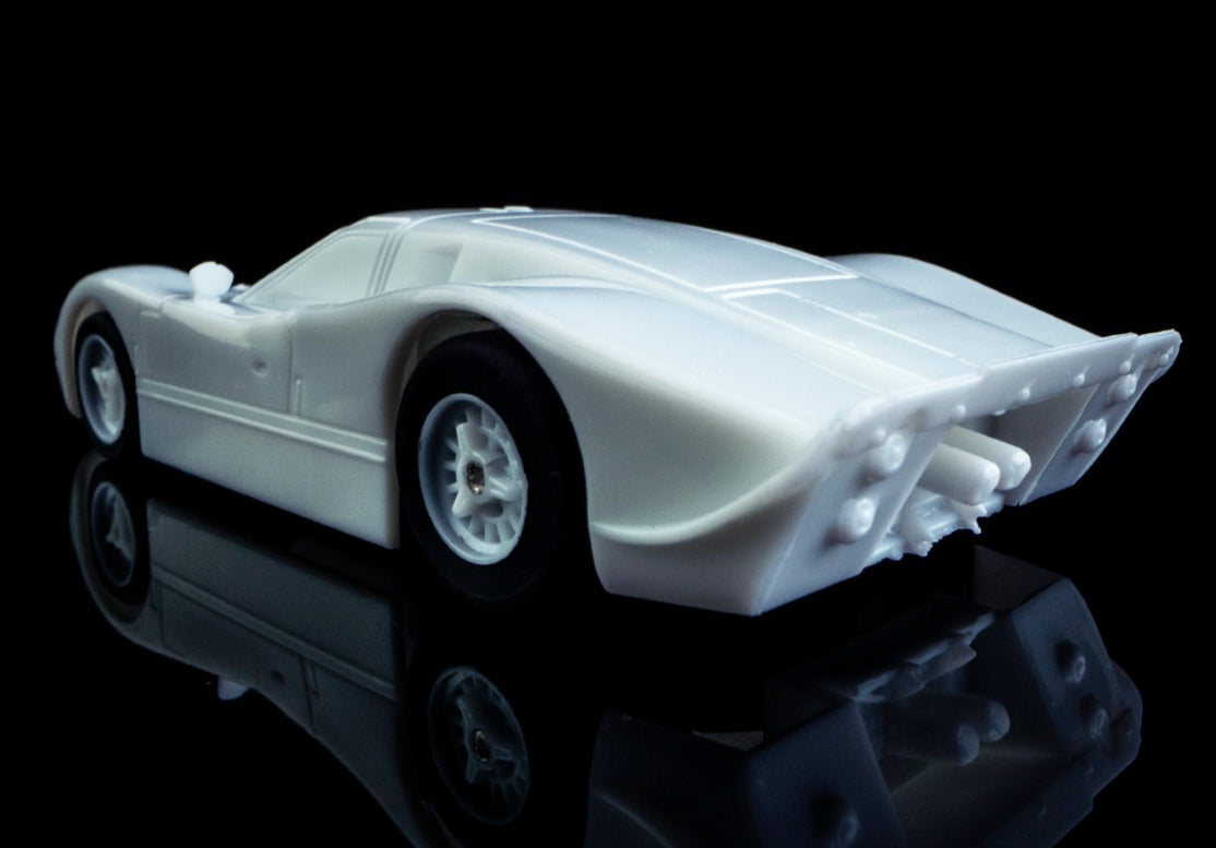 AFX Mega G+ 22070 Ford GT40 MK IV – White Paintable - HO Scale Slot Car