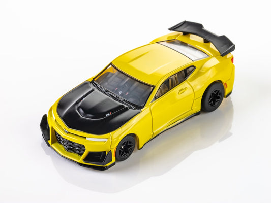 AFX Mega G+ 22075 2021 Camaro ZL1 1LE Shock Yellow - HO Scale Slot Car