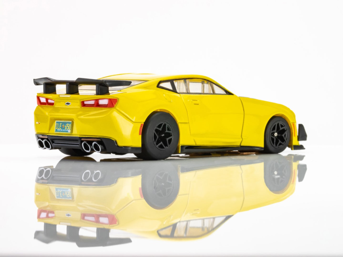 AFX Mega G+ 22075 2021 Camaro ZL1 1LE Shock Yellow - HO Scale Slot Car