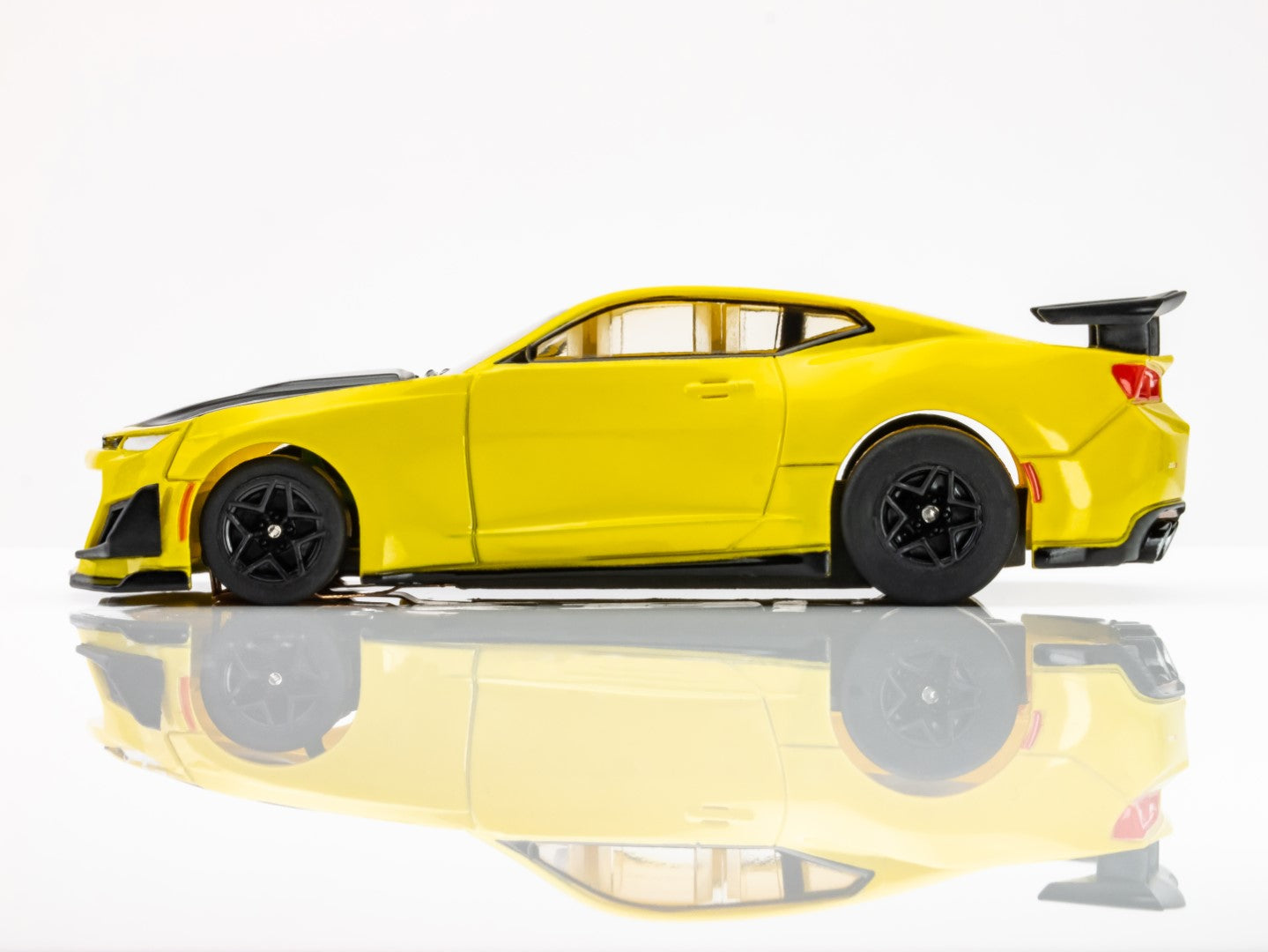 AFX Mega G+ 22075 2021 Camaro ZL1 1LE Shock Yellow - HO Scale Slot Car