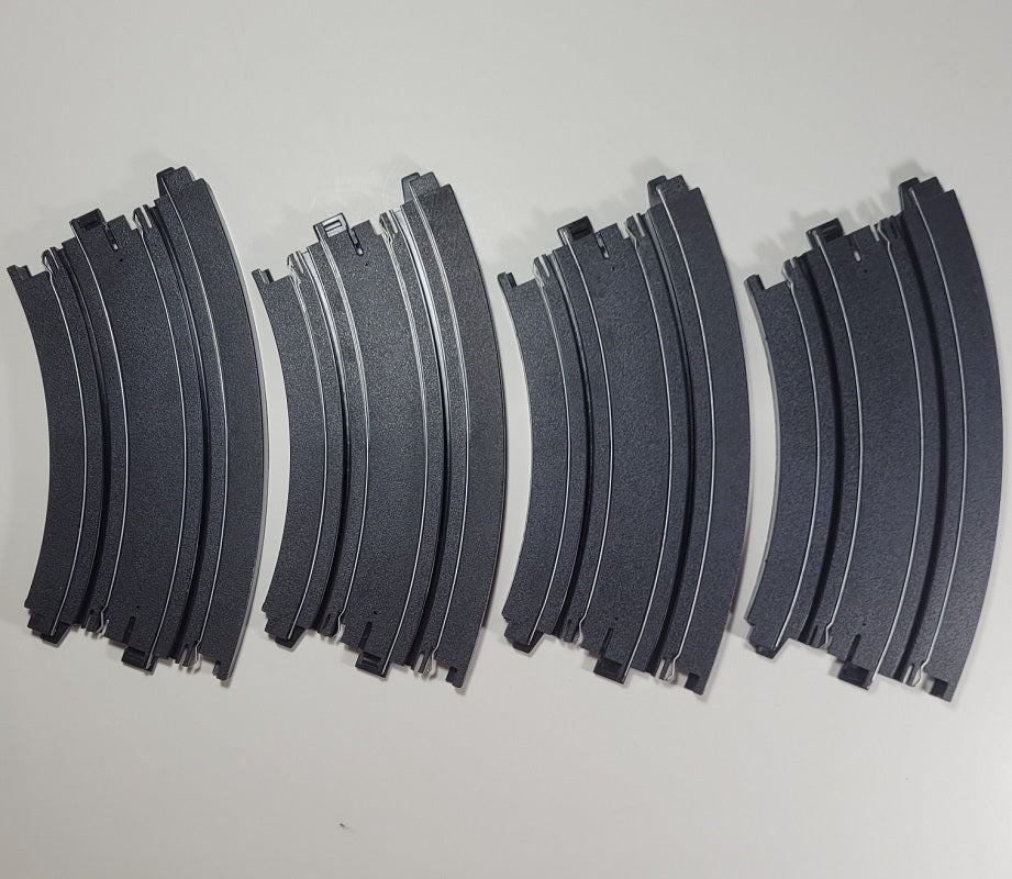 AFX Track (Bulk Item) 9" Radius 1/8 Circle Curve Track (4 pieces)