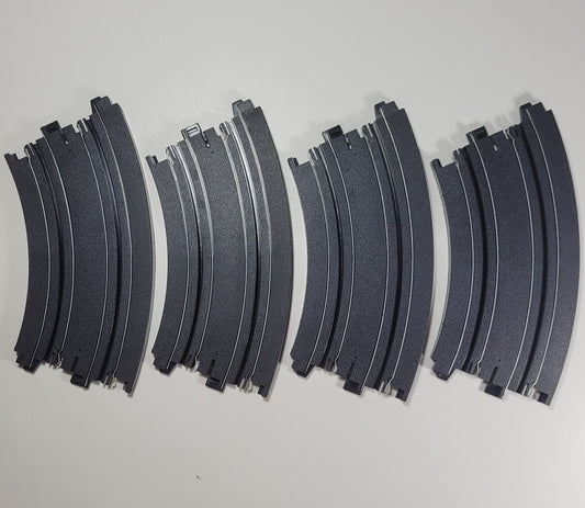 AFX Track (Bulk Item) 9" Radius 1/8 Circle Curve Track (4 pieces)