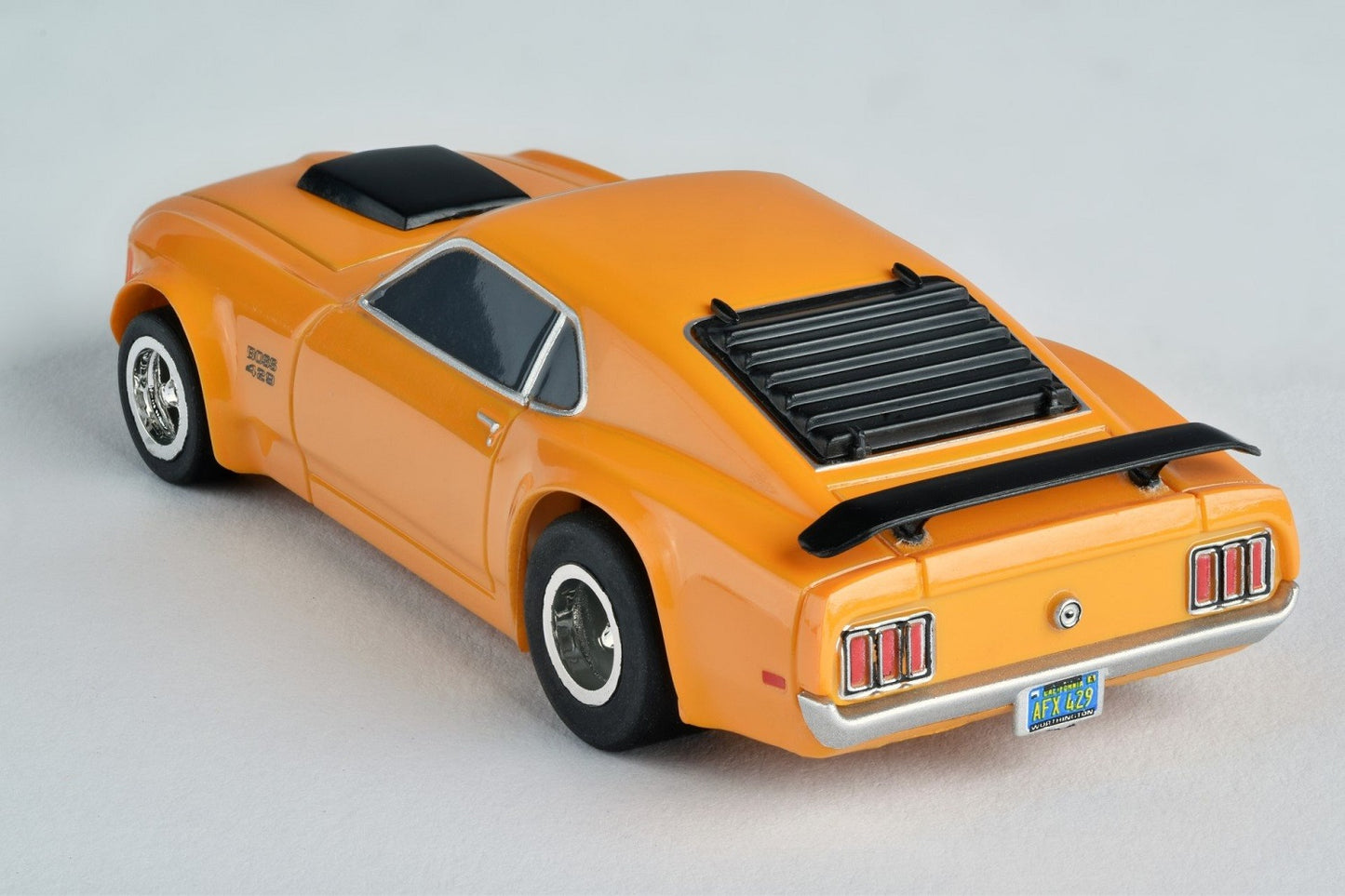 AFX Mega G+ 21050 Mustang Boss 429 Grabber Orange with Black Trim - HO Scale Slot Car