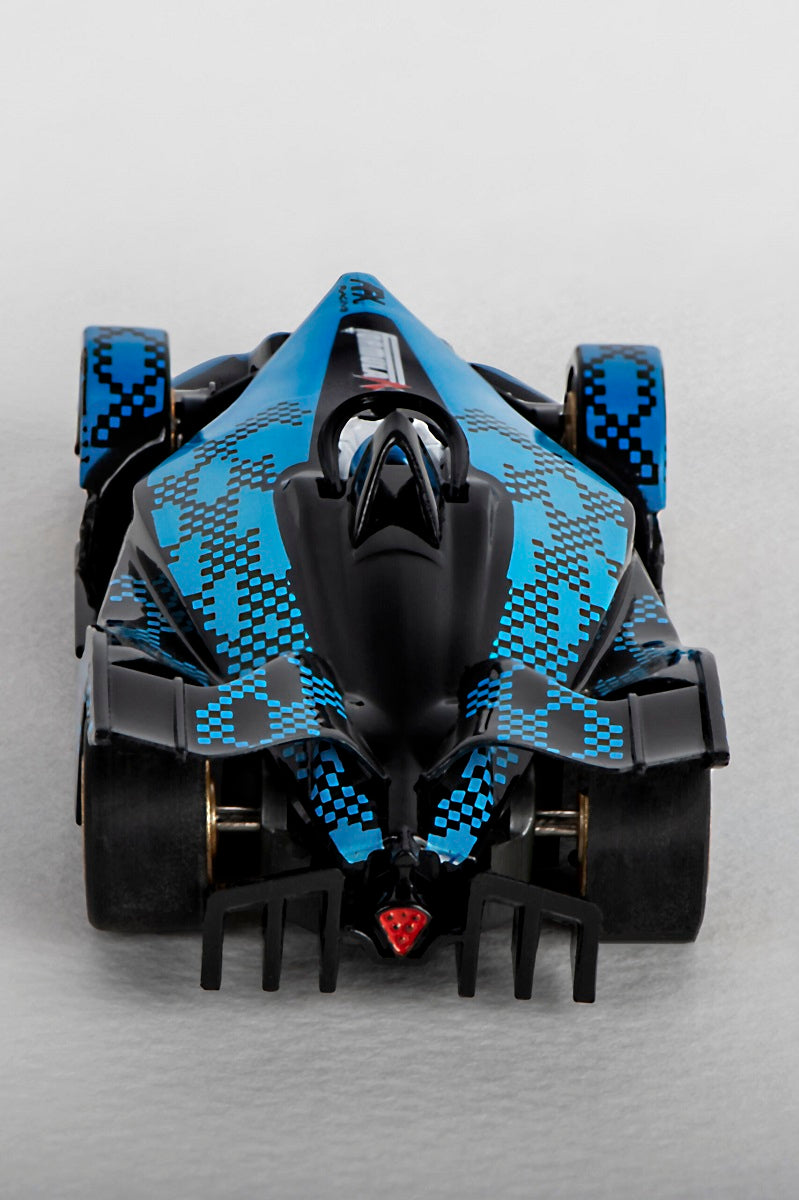 AFX Mega G+ 22039 - 2022 Formula N – Black & Blue No.1 with Gold Wheels - HO Scale Slot Car