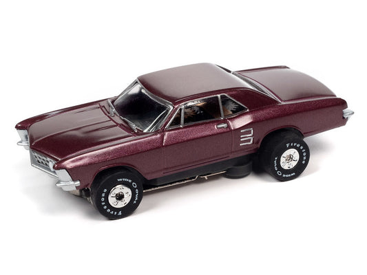 Auto World Thunderjet SC390-1B 2023 R1 OK USED CARS 1963 BUICK RIVIERA (BURGUNDY) HO Scale Slot Car