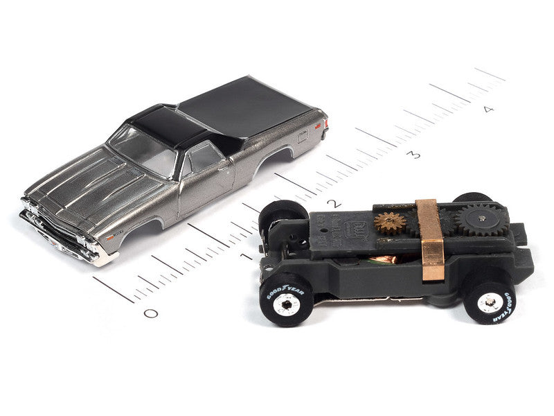 Auto World Thunderjet SC390-6B 2023 R1 OK USED CARS 1969 CHEVROLET EL CAMINO (SILVER) HO Scale Slot Car