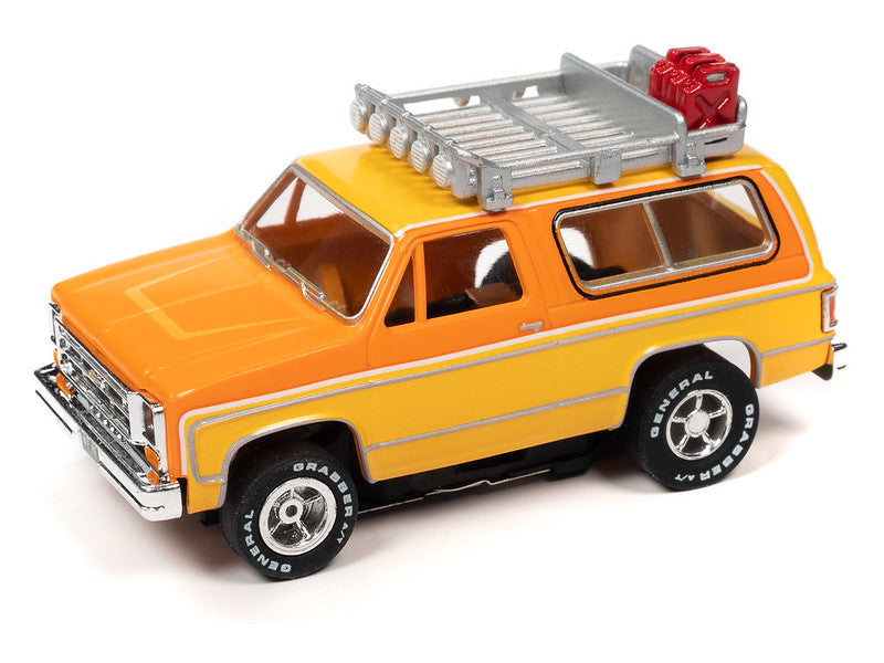 Auto World Xtraction SC388-1B 2023 R1 OFF ROAD 1977 CHEVROLET BLAZER (ORANGE) HO Scale Slot Car