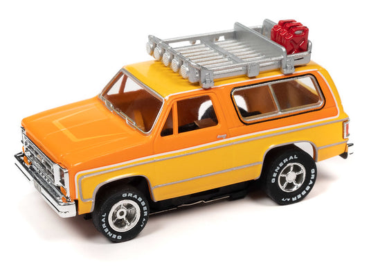 Auto World Xtraction SC388-1B 2023 R1 OFF ROAD 1977 CHEVROLET BLAZER (ORANGE) HO Scale Slot Car