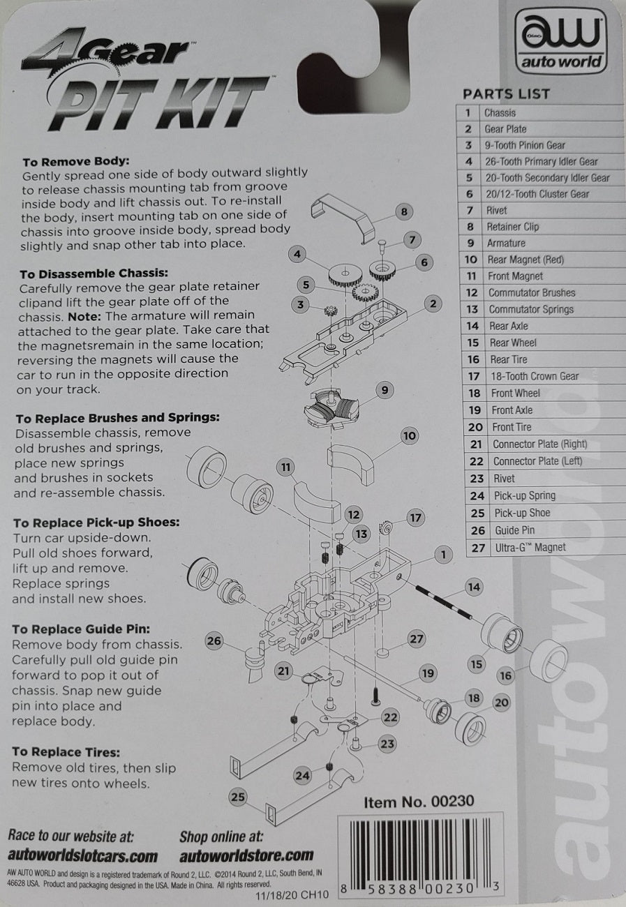 Auto World Parts 4Gear Pit Kit