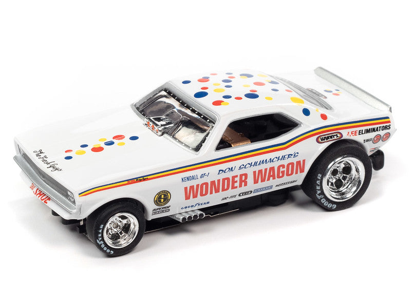 Auto World 4Gear SC369 -3 R26 DON SCHUMACHER - 1970S PLYMOUTH BARRACUDA WONDER WAGON HO Scale Slot Car