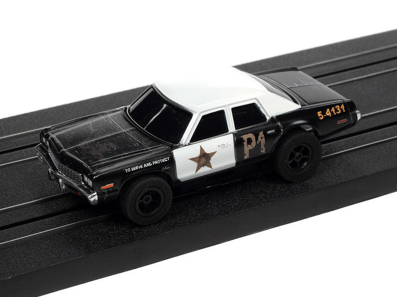 Auto World Xtraction SC372 -3 R36 Blues Brothers Bluesmobile 1974 Dodge Monaco HO Scale Slot Car