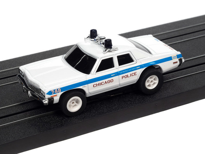 Auto World Xtraction SC372 -4 R36 Blues Brothers Chicago Police 1974 Dodge Monaco HO Scale Slot Car