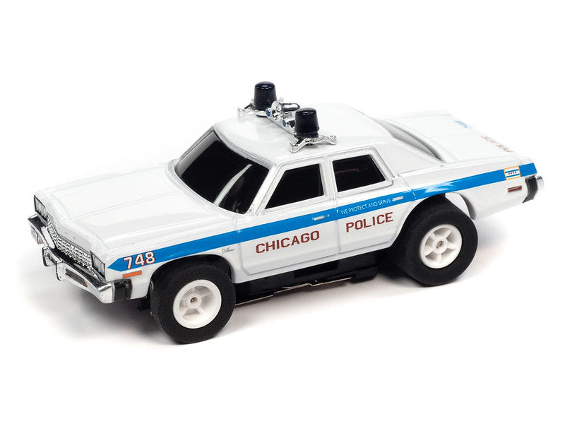 Auto World Xtraction SC372 -4 R36 Blues Brothers Chicago Police 1974 Dodge Monaco HO Scale Slot Car