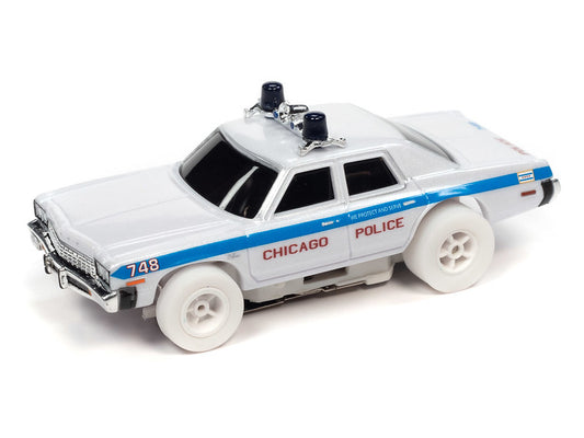 Auto World Xtraction SC372 Blues Brothers Chicago Police 1974 Dodge Monaco iWheels HO Scale Slot Car