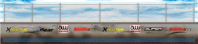 Auto World Accessories TRX111 14.5" BILLBOARD RACE TRACK BARRIER WALLS 6 PK HO SCALE