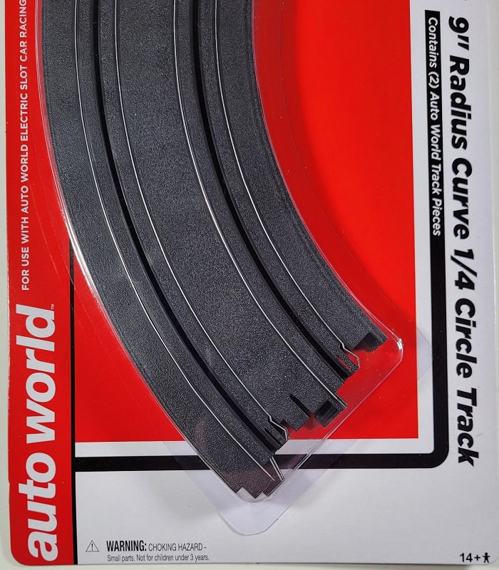 Auto World Track 00173 9" Radius Curve 1/4 Circle Track (2) pieces