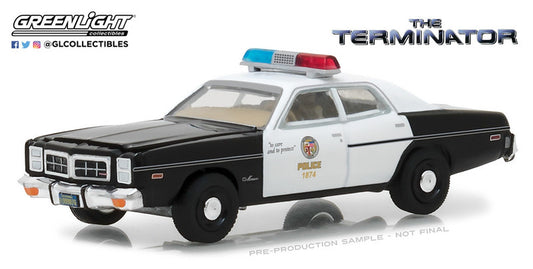 Greenlight Diecast 44790-C - Hollywood Series 2021 - 1977 Dodge Monaco - The Terminator - 1/64 Scale