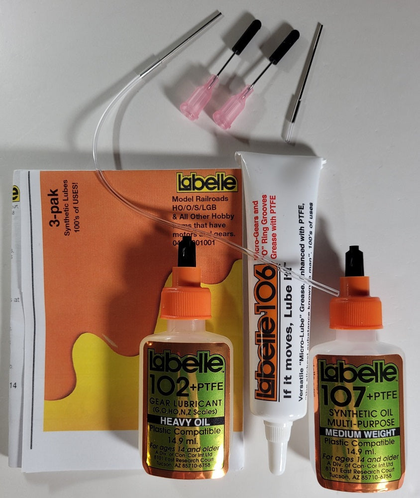 Labelle 1001 3-Pack (102, 106, & 107) Synthetic Oil & Lube Kit - Plastic Compatible