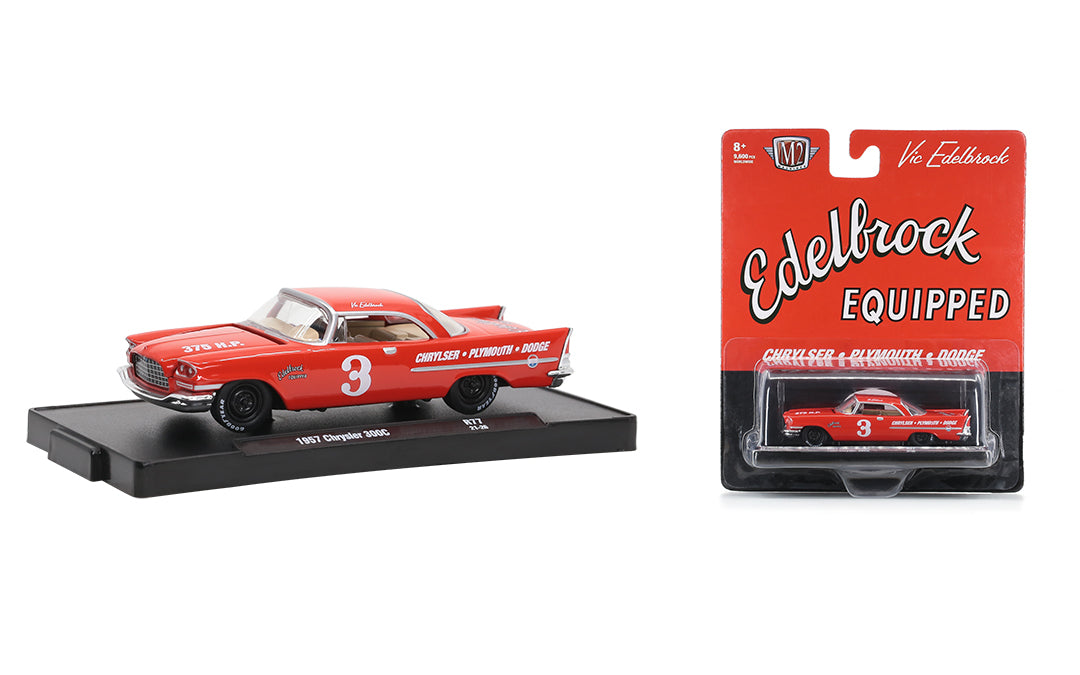 M2 Machines Diecast 11228-77 - Auto-Drivers - Edelbrock - 1957 Chrysler 300C - 1:64 Scale